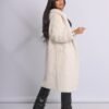 Long fur coat with hood