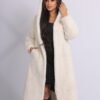 Long fur coat with hood