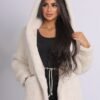 Long fur coat with hood