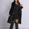 Long fur coat with hood