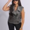 Moana grey leather Vest