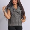 Moana grey leather Vest